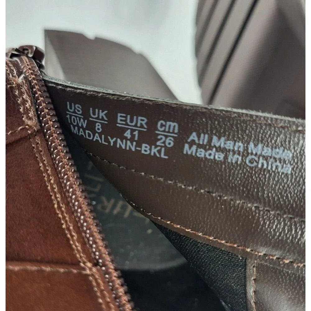 Naturalizer Madalynn Buckle Ankle Boots water Repellent 10W